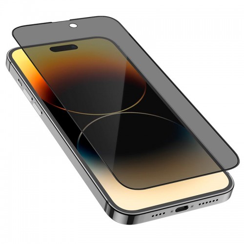 Захисне скло HOCO для iphone 14 Pro Nano 3D full screen unbreakable edge privacy protection tempe black