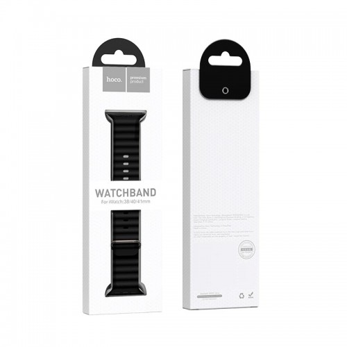 Ремінець HOCO iWatch WA12 Original series marine double buckle silicone strap (38/40 / 41mm) orange