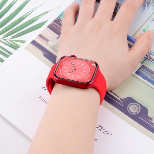 Ремінець HOCO iWatch WA15 Flexible series 8-character buckle solid color silicone strap (38/40 / 41mm) Big Red