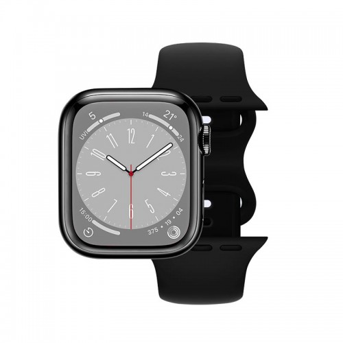 Ремінець HOCO iWatch WA15 Flexible series 8-character buckle solid color silicone strap (38/40 / 41mm) midnight blue