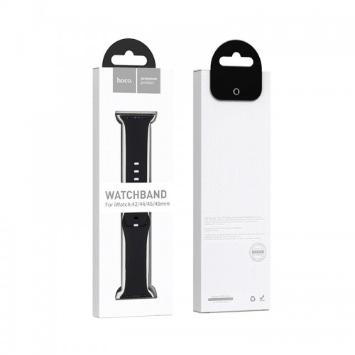 Ремінець HOCO iWatch WA15 Flexible series 8-character buckle solid color silicone strap (38/40 / 41mm) midnight blue