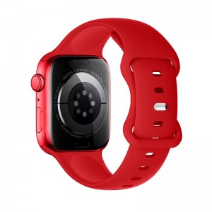 Ремінець HOCO iWatch WA15 Flexible series 8-character buckle solid color silicone strap (42/44/45 / 49mm) Big Red