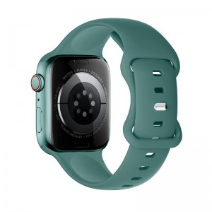 Ремінець HOCO iWatch WA15 Flexible series 8-character buckle solid color silicone strap (42/44/45 / 49mm) Pine Green