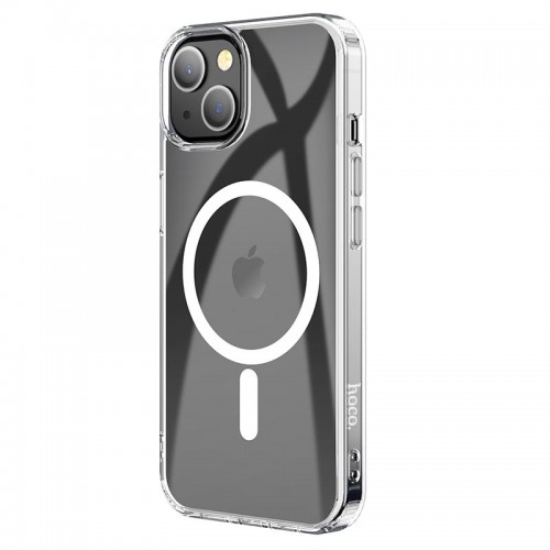 Чохол для iPhone15 Plus Hoco Magnetic series airbag anti-fall protective shell transparent