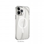 Чохол для iPhone15 Pro Hoco Magnetic series airbag anti-fall protective shell transparent