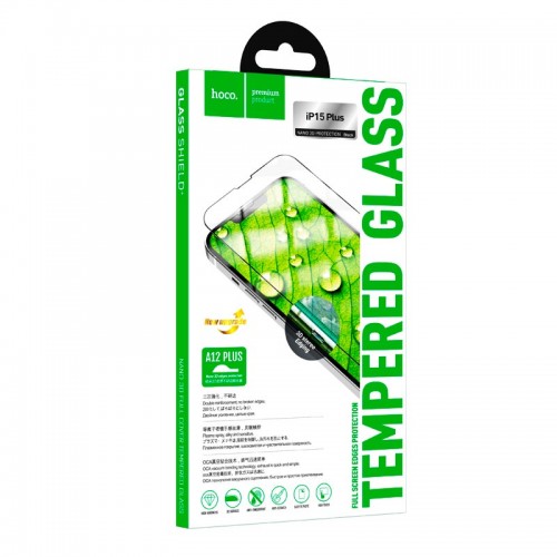 Защитное стекло для iPhone15 Plus HOCO Nano 3D full screen edges protection tempered glass (A12 Plus)