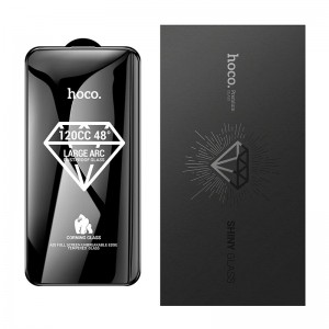 Захисне скло HOCO для iPhone 16 Pro Corning original screen large arc edge tempered glass (A35) black