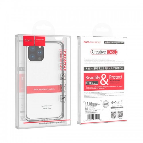 Чохол HOCO для iPhone 16 Pro Light series TPU case transparent