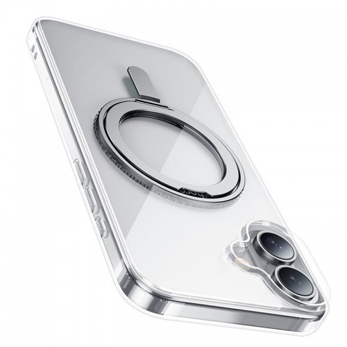 Чохол HOCO для iPhone 16 rotating magnetic case (AS1) transparent