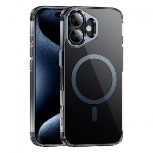 Чохол HOCO для iPhone 16 Vip magnetic protective case (AS11) transparent-black