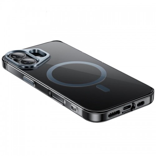 Чохол HOCO для iPhone 16 Vip magnetic protective case (AS11) transparent-black