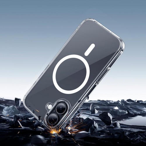 Чохол HOCO для iPhone 17 Magnetic series airbag anti-fall protective shell transparent