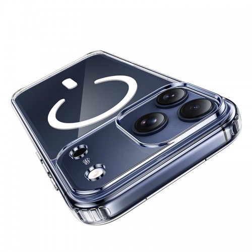 Чохол HOCO для iPhone 17 Pro Magnetic series airbag anti-fall protective shell transparent