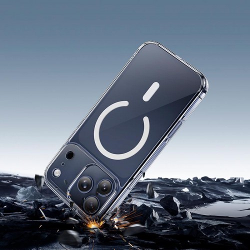 Чохол HOCO для iPhone 17 Pro Magnetic series airbag anti-fall protective shell transparent