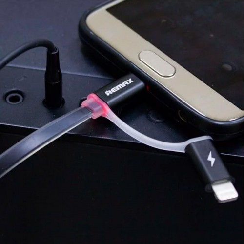 Кабель combo Micro USB + Lightning REMAX Aurora RC-020t silver