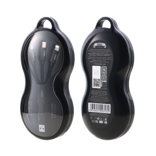 Кабель combo Micro USB + Lightning + Type-C Remax Kerolla RC-094th black