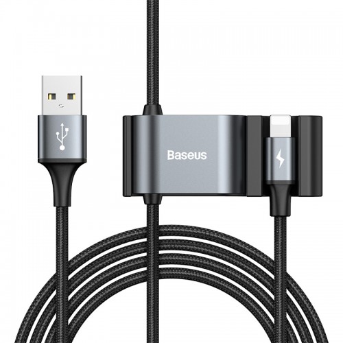 Кабель BASEUS Combo USB to Lightning / 2USB Special Data Cable for Backseat |1.5m, 3A| black