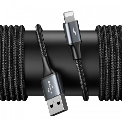 Кабель BASEUS Combo USB to Lightning / 2USB Special Data Cable for Backseat |1.5m, 3A| black