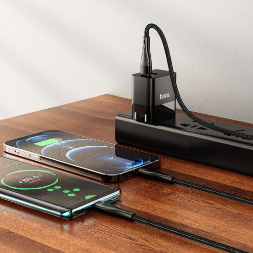 Кабель HOCO Combo Type-C to Type-C/Lightning Super U102 |1.5m, 3A,100W/20W|