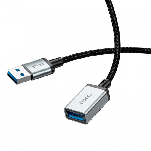 Кабель HOCO USB male to USB female USB3.0 excellent speed extension cable US10 |0.5m, 5Gbps, OTG|