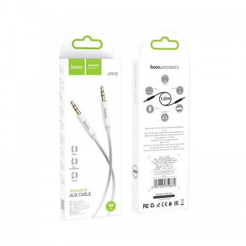 Кабель Hoco AUX audio Cable UPA19 |1m| silver