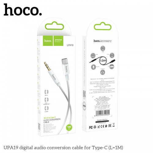 Кабель HOCO aux to Type-C digital audio conversion cable UPA19 |1M| black