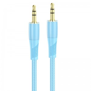 Кабель HOCO Transparent Discovery Edition AUX audio cable UPA25 |1M| blue