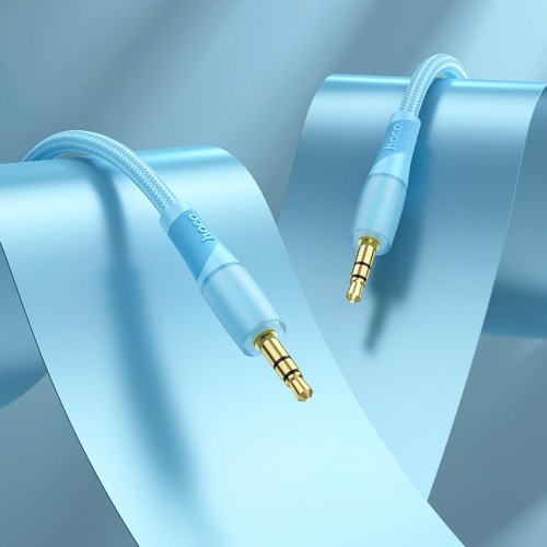 Кабель HOCO Transparent Discovery Edition AUX audio cable UPA25 |1M| blue