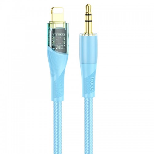 Кабель HOCO 3.5mm to lightning Transparent Discovery Edition Digital audio conversion cable UPA25 |1M|