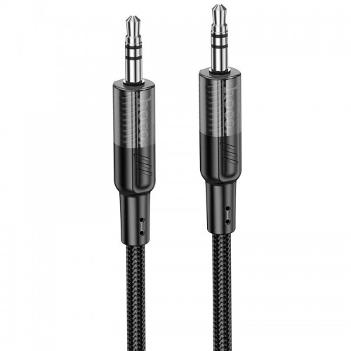 Кабель HOCO Spirit transparent AUX audio cable UPA27 |1.2M| black