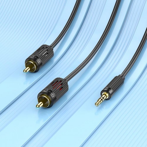Кабель Hoco 3.5 double Lotus RCA audio cable UPA28 |1.5M| black