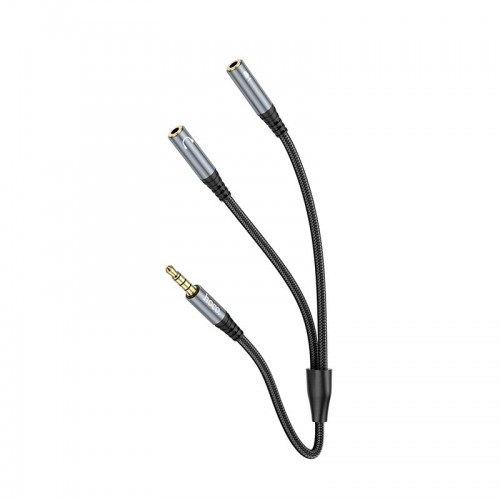 Кабель HOCO 2-in-1 3.5 headset audio adapter cable UPA21 (male to 2female) |0.25M|