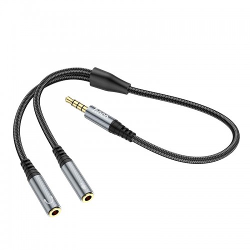 Кабель HOCO 2-in-1 3.5 headset audio adapter cable UPA21 (male to 2female) |0.25M|