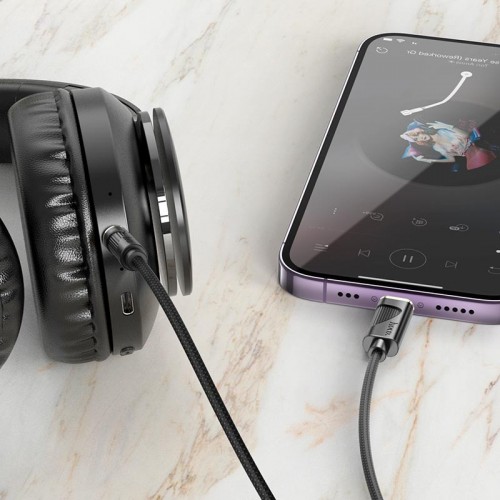 Кабель HOCO Friend digital audio conversion cable AUX to Lightning UPA30 |1m, DAC|