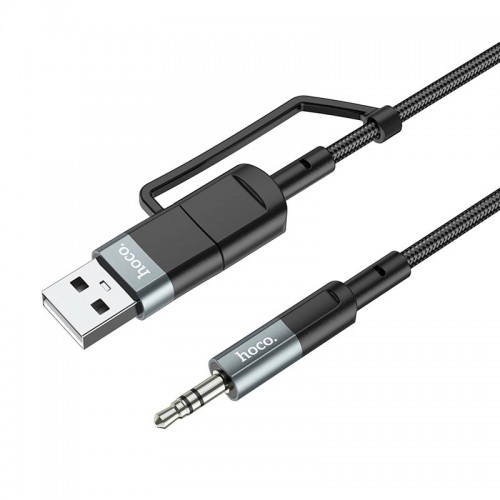 Кабель HOCO Type-C+USB 2-in-1 digital audio conversion cable UPA23 |1m, DAC|