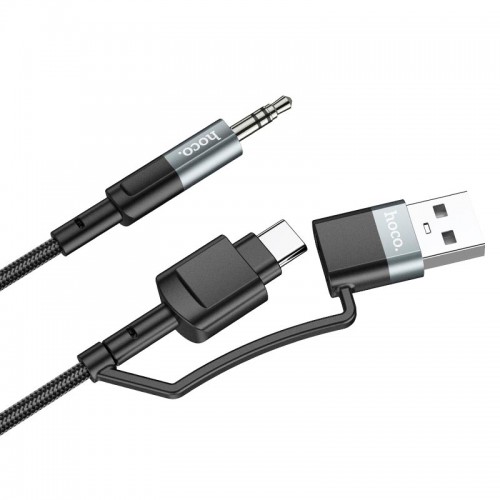 Кабель HOCO Type-C+USB 2-in-1 digital audio conversion cable UPA23 |1m, DAC|