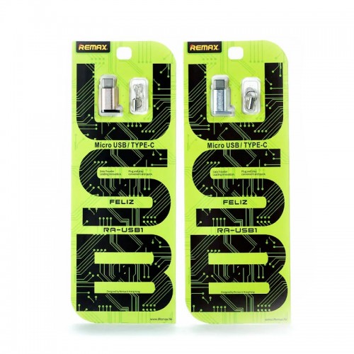 Переходник Micro USB to Type-C REMAX RA-USB1 silver