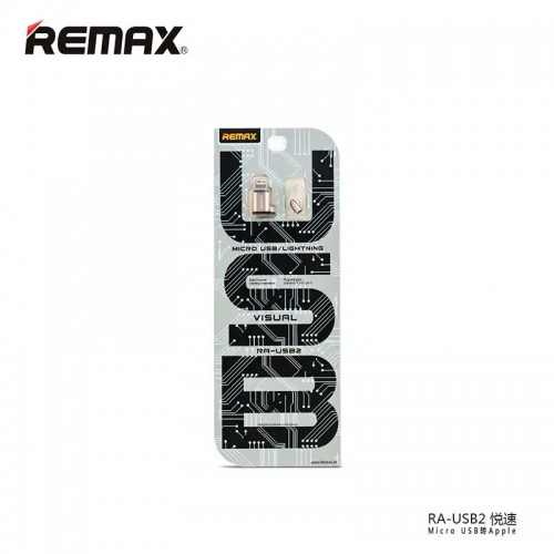 Переходник Micro USB to Lightnng REMAX RA-USB2 gold