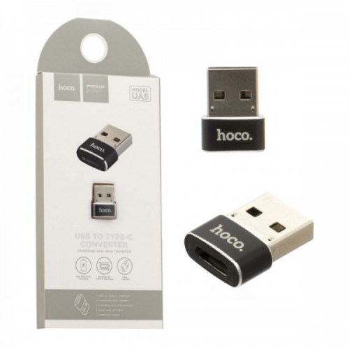 Переходник HOCO USB to Type-C UA6 black