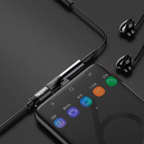 Переходник BASEUS Type-C (input) to 3.5mm+Type-C L41 black