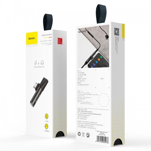 Переходник BASEUS Type-C (input) to 3.5mm+Type-C L41 black