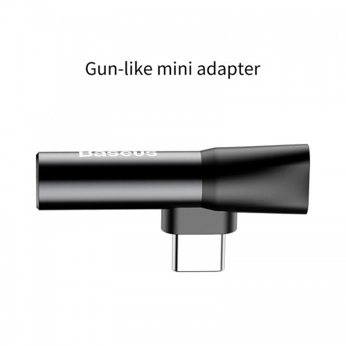 Адаптер BASEUS Type-C (вход) на 3,5 мм + Type-C L41 черный