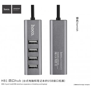 HUB адаптер HOCO USB Line machine HB1 |4USB| grey