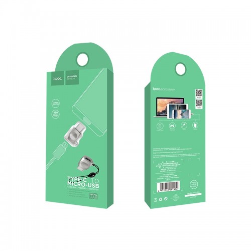 Переходник HOCO Micro USB to Type-c UA8 nickel