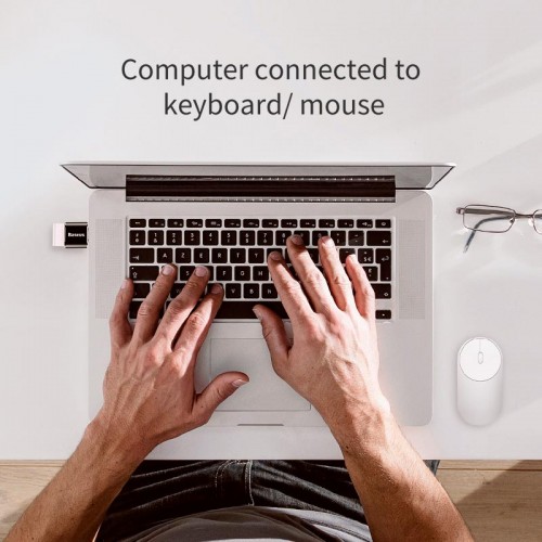 Переходник Baseus Female USB to Type-C Male OTG Adapter Converter |2.4A| (CATOTG-01) black