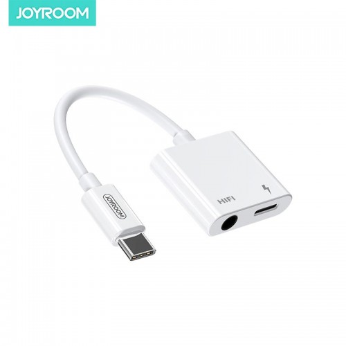 Переходник JOYROOM Ben Series Type-C to HIFI+PD Audio Converter SH-C1 (2019) |3A| white