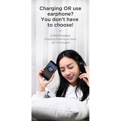 Переходник JOYROOM Ben Series Type-C to HIFI+PD Audio Converter SH-C1 (2019) |3A| white