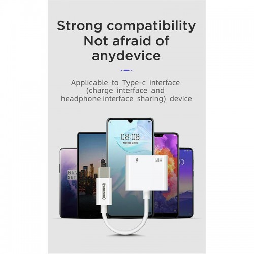 Переходник JOYROOM Ben Series Type-C to HIFI+PD Audio Converter SH-C1 (2019) |3A| white