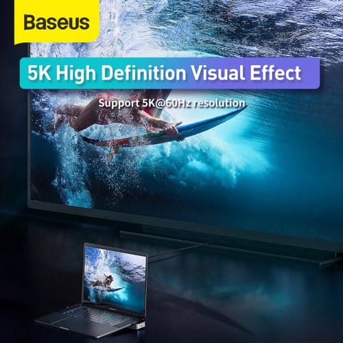 HUB адаптер Baseus Armor Age Type-C Bracket Multifunctional |3USB*3.0, Type-C, 4KHDMI, AUX, RG45| grey