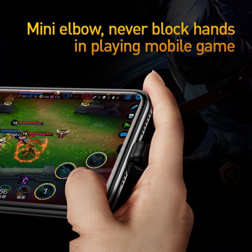 Переходник BASEUS GAMO 3-in-1 Lightning Male to Dual lightning/3.5mm Female Adapter L47 black